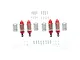 GPM Aluminium Shock Absorber Set 4Pcs - Red RUS47580FR-R-GD-BEBK