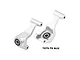 Two silver aluminium rear hubs for RC cars by GPM Racing, featuring pre-installed bearings and marked with L and R for orientation.