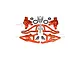 GPM Aluminium Steering Hubs and Front Suspension Arms Set - Orange UDR2154A55N-OR