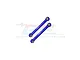 Two blue anodized aluminium GPM Racing steering link rods with silver metal ball joints, displayed against a white background with a faint watermark.