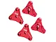 GPM Aluminium Tamiya Wheel Hexes 4Pcs - Red HS2010-R