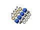 GPM Aluminium 12mm (+9mm) Wheel Hexes Set - Blue TRX4010/9MM-B