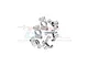 GPM Aluminium Complete Front and Rear Hub Set - Silver LMB192122-S