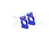 Two blue anodized aluminium steering hub carriers (C-hubs) by GPM Racing, shown against a white background with a faint brand watermark.