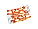 GPM Orange Aluminium Front/Rear Lower Suspension Arms 2Pcs w/ Pins TXM055F/R-OR