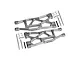 GPM Grey Silver Aluminium Front/Rear Lower Suspension Arms 2Pcs w/ Pins TXM055F/R-GS