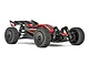 ARRMA Typhon Grom 223S BLX 1/14 scale RC buggy in red and black, shown from a front three-quarter angle on a white background.