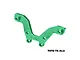 A green anodized aluminium front shock tower brace by GPM Racing, featuring machined details and the GPM logo.