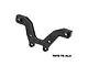 A black GPM Racing aluminium front shock tower brace for RC vehicles, featuring a machined design and 7075-T6 aluminium construction.