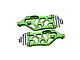 GPM Green Aluminium Front Lower Suspension Arms 2Pcs w/ Hardware MAKX055-G