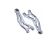 Two silver GPM Racing aluminium front upper suspension arms for RC cars, featuring a machined design with 7075 branding.