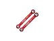 Two red anodized aluminium steering links from GPM Racing with silver metal ball ends, featuring GPM 7075 branding.
