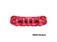 A red anodized aluminium front lower suspension mount by GPM Racing, featuring multiple screw holes and the GPM Racing logo.