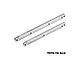Two silver GPM Racing aluminium centre brace bars for RC cars, featuring machined 7075 alloy construction.