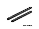 Two black GPM Racing aluminium centre brace bars for RC cars, featuring 7075-T6 alloy construction and laser-etched branding.