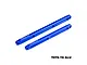 Two blue anodized aluminium centre brace bars for RC cars, featuring GPM Racing branding and 7075-T6 markings.
