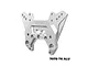A silver GPM Racing aluminium front shock tower for RC cars, featuring multiple mounting holes and machined details.