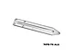 A silver GPM Racing aluminium rear skid plate brace for RC cars, featuring a machined 7075-T6 aluminium construction with countersunk screw holes.