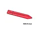 A red anodized aluminium rear skid plate brace for RC cars by GPM Racing, featuring a tapered design and multiple mounting holes.