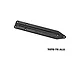 A black GPM Racing aluminium rear skid plate brace for RC cars, featuring a tapered design with multiple screw holes and engraved branding.