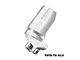 A silver GPM Racing aluminium shock travel limiter spacer for RC cars, featuring a machined metal finish and laser-etched branding.