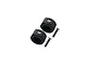 Two black GPM aluminium 7.5mm RC wheel hex adapters with two matching countersunk screws on a white background.