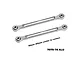 Two silver GPM Racing aluminium camber links for RC cars, shown against a plain white background.
