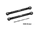 Two black GPM Racing aluminium camber links for RC cars, shown against a white background with text indicating 90mm length and 7075-T6 aluminium material.