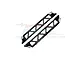 Two black aluminium GPM Racing nerf bars for RC cars, shown with included mounting screws against a branded background.