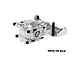 A silver GPM Racing aluminium front bulkhead assembly for an RC vehicle, featuring machined 7075-T6 alloy construction.