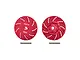 GPM Aluminium 17mm Brake Disc Wheel Hex +2mm Adapters 2Pcs with Pins - Red TXMS010D+2MM-R