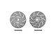 GPM Aluminium 17mm Brake Disc Wheel Hex +2mm Adapters 2Pcs with Pins - Grey Silver TXMS010D+2MM-GS