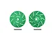 GPM Aluminium 17mm Brake Disc Wheel Hexes +2mm Adapters 2Pcs - Green TXMS010D+2MM-G