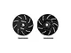 GPM Aluminium 17mm Brake Disc Wheel Hex +2mm Adapters 2Pcs with Pins - Black TXMS010D+2MM-BK