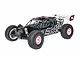 Losi Tenacity DB Pro RC Desert Buggy Fox Racing Edition in black and white with number 74 on the rear wing.