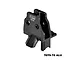 A black GPM Racing aluminium centre differential gear cover for RC cars, featuring a machined 7075-T6 alloy construction.