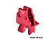 A red anodized aluminium centre differential gear cover by GPM Racing, featuring a machined 7075-T6 alloy construction.