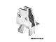 A silver GPM Racing aluminium centre differential gear cover for RC cars, featuring a machined 7075-T6 alloy construction.