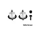 GPM Racing silver aluminium and steel front and rear differential set for RC cars, featuring two differential housings and two pinion gears.