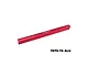 A red anodized aluminium T-bar chassis brace by GPM Racing, featuring a T-shaped profile and mounting holes at each end.