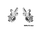 A pair of silver GPM Racing aluminium front oversized steering hubs for RC cars, marked with L and R for left and right sides.