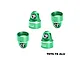 GPM Aluminium Shock Top Caps 2Pcs - Green TPSCAP-G
