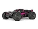 ARRMA VORTEKS 223S DSC RC Truggy in black with bright pink graphics, shown from a side-angle view on a white background.