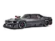 A studio shot of the ARRMA FELONY 6S BLX 1/7 scale street basher RC car in matte black, featuring a prominent hood-mounted supercharger and dBoots tires.