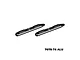 A pair of black GPM Racing aluminium roof rails for 1/8 scale RC vehicles, shown against a white background.