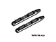 Two black GPM Racing aluminium roof guard rails for 1/8 scale RC cars, featuring a sleek, machined design with mounting holes.