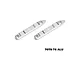 Two silver GPM Racing aluminium roof rails for 1/16 scale RC cars, shown on a white background.