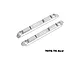 Two silver GPM Racing aluminium roof guard rails for 1/8 scale RC cars, shown against a white background.