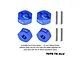GPM Aluminium 12mm Hexes 4Pcs - Blue TFR010-B