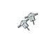 Two silver GPM aluminium spare tyre locking nuts for RC vehicles, shown against a plain white background.